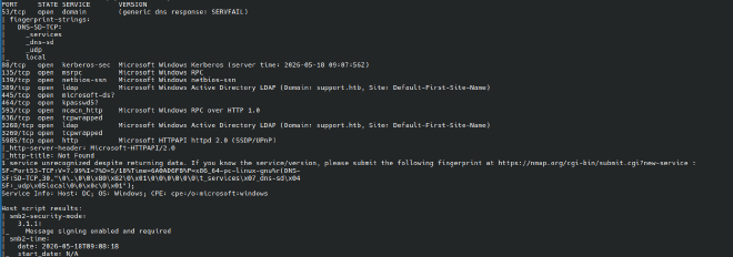 nmap output